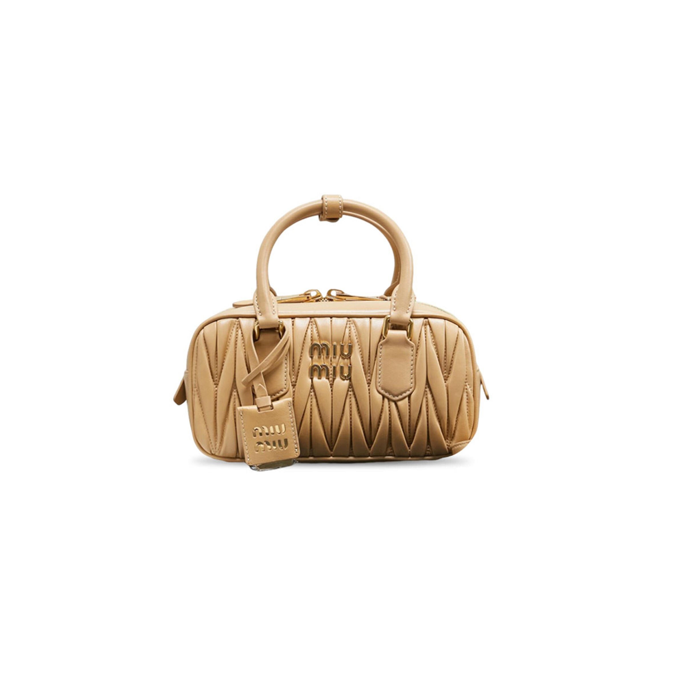 MIU MIU ARCADIE MATTRESSE TEXTURED HANDBAG 5BB142 (22*10.5*7.5cm)